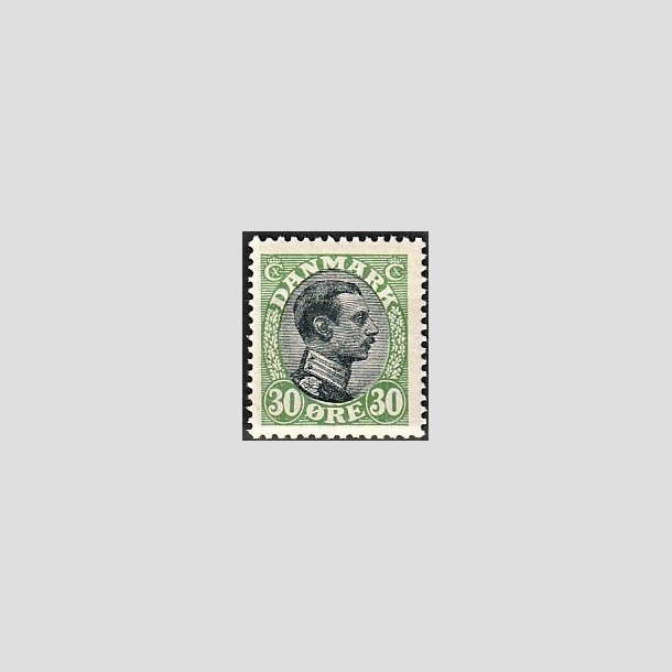 FRIMRKER DANMARK | 1918-20 - AFA 103 - Chr. X 30 re grn/sort - Ubrugt