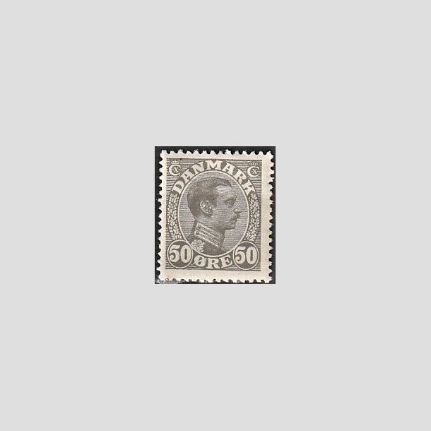 FRIMRKER DANMARK | 1921-22 - AFA 129a - Chr. X 50 re gr - Ubrugt