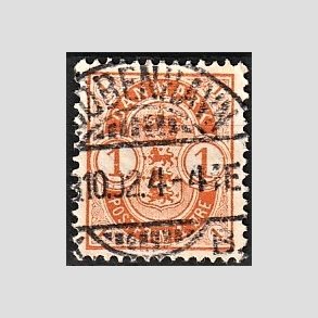FRIM�RKER DANMARK | 1901-02 - AFA 37 - 1 �re orange - Lux Stemplet