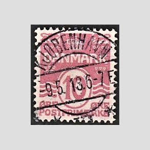 FRIM�RKER DANMARK | 1912 - AFA 65 - B�lgelinie 10 �re karminrosa - Lux Stemplet 