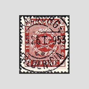 FRIM�RKER DANMARK | 1926 - AFA 155 - Frim�rkets 75 �rs jubil�um 20 �re r�d - Lux Stemplet