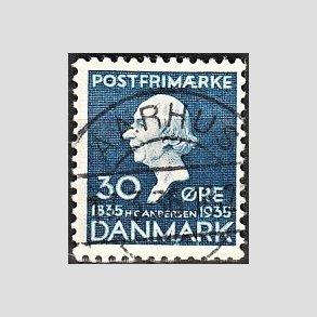 FRIM�RKER DANMARK | 1935 - AFA 228 - H. C. Andersen 30 �re bl� - Lux Stemplet