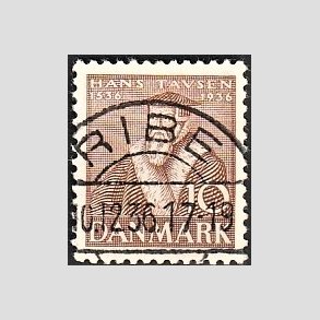 FRIM�RKER DANMARK | 1936 - AFA 231 - Reformationen 10 �re brun - Lux Stemplet Ribe