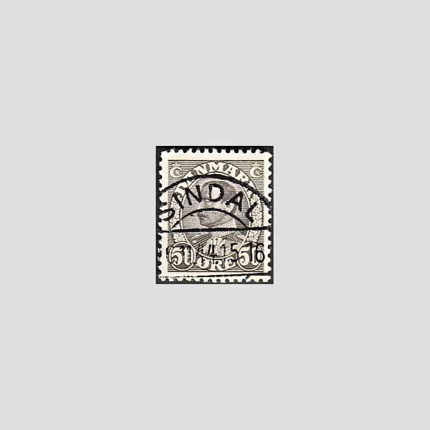 FRIMRKER DANMARK | 1934 - AFA 209 - Chr. X 50 re gr - Lux Stemplet Sindal