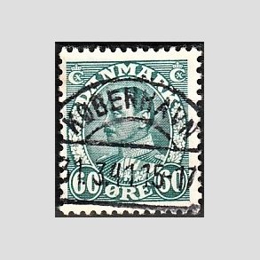 FRIMRKER DANMARK | 1934 - AFA 210 - Chr. X 60 re blgrn - Lux Stemplet