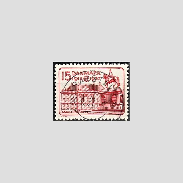 FRIMRKER DANMARK | 1937 - AFA 241 - Chr. X 25 re jubilum 15 re rd - Lux Stemplet