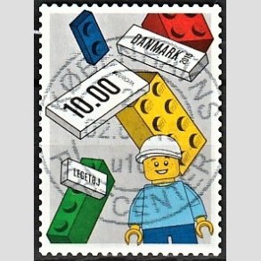 FRIM�RKER DANMARK | 2015 - AFA 1805 - LEGO-klodser - 10 Kr. flerfarvet - Pragt Stemplet