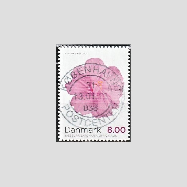 FRIMRKER DANMARK | 2012 - AFA 1715a - Efterrsblomster - 8,00 Kr. flerfarvet - Pragt Stemplet