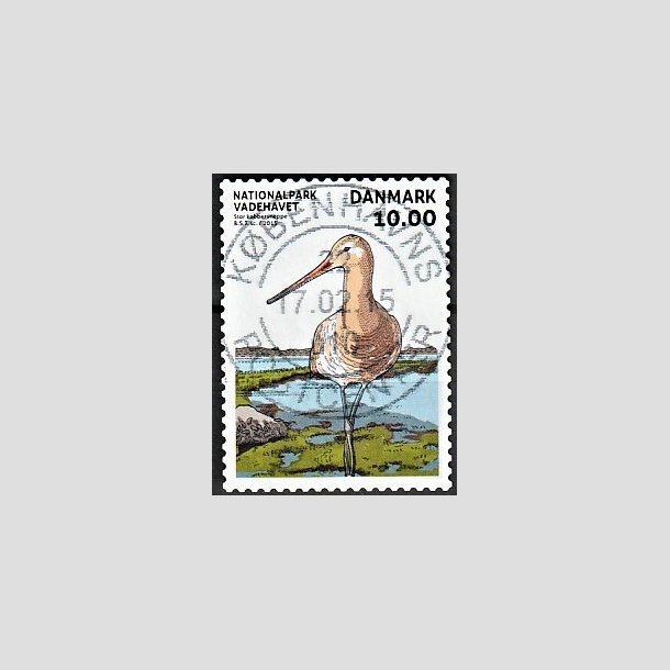 FRIMRKER DANMARK | 2015 - AFA 1807 - Nationalpark Vadehavet - 10,00 Kr. kobbersneppe - Pragt Stemplet