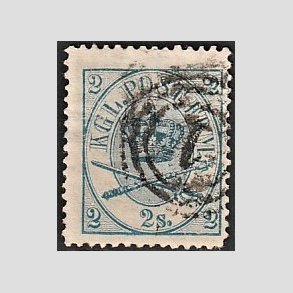 FRIMRKER DANMARK | 1864-70 - AFA 11 - 2 Skilling bl - Krone Scepter - Stemplet