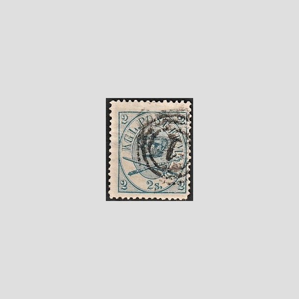 FRIMRKER DANMARK | 1864-70 - AFA 11 - 2 Skilling bl - Krone Scepter - Stemplet