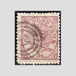 FRIMRKER DANMARK | 1864-70 - AFA 12 - 3 Skilling lilla Krone Scepter - Stemplet
