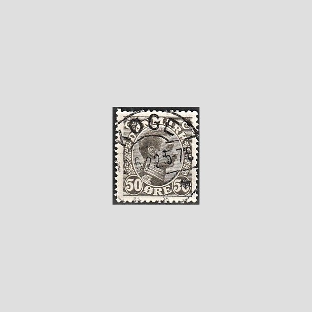 FRIMRKER DANMARK | 1921-22 - AFA 129 - Chr. X 50 re olivengr - Lux Stemplet "KGE"