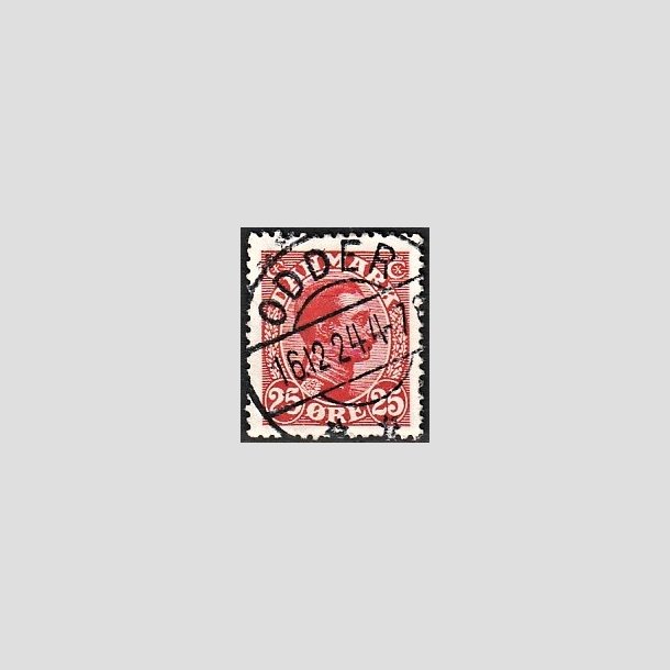 FRIMRKER DANMARK | 1921-22 - AFA 126 - Chr. X 25 re rd - Lux Stemplet "ODDER"