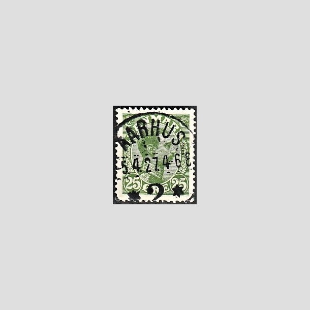 FRIMRKER DANMARK | 1925-26 - AFA 148 - Chr. X 25 re grn - Lux Stemplet "AARHUS"