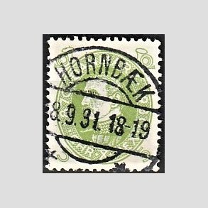 FRIMRKER DANMARK | 1930 - AFA 186 - Chr. X 60 r 5 re lysgrn - Lux Stemplet