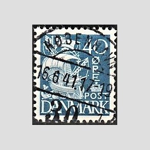 FRIM�RKER DANMARK | 1940 - AFA 260 - Karavel 40 �re bl� Type II - Lux Stemplet 