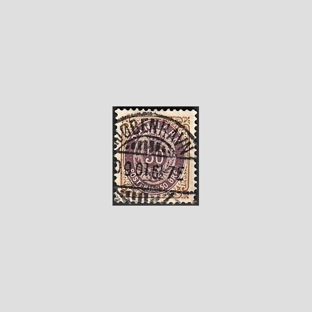 FRIMRKER DANMARK | 1895 - AFA 30By - 50 re brun/lilla - Lux Stemplet