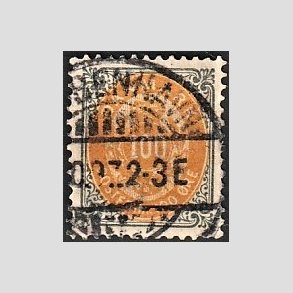 FRIM�RKER DANMARK | 1895 - AFA 31By - 100 �re gr�/gul - Stemplet