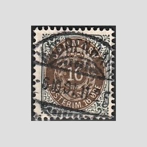 FRIM�RKER DANMARK | 1895 - AFA 27B - 16 �re gr�/brun - Lux Stemplet 