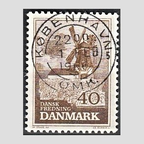 FRIM�RKER DANMARK | 1965 - AFA 440 - Bog� M�lle - 40 �re brun - Pragt Stemplet