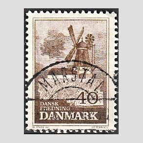 FRIM�RKER DANMARK | 1965 - AFA 440 - Bog� M�lle - 40 �re brun - Pragt Stemplet