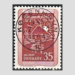 FRIM�RKER DANMARK | 1964 - AFA 423 - Skolev�snet 150 �r - 35 �re r�dbrun - Pragt Stemplet 