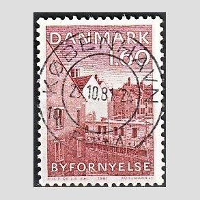 FRIMRKER DANMARK | 1981 - AFA 735 - Byfornyelse - 1,60 Kr. rd - Pragt Stemplet