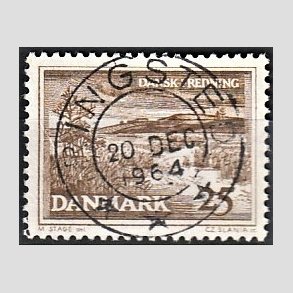 FRIM�RKER DANMARK | 1964 - AFA 428 - Karup �. - 25 �re brun - Pragt Stemplet