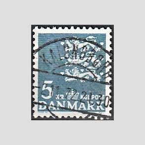 FRIMRKER DANMARK | 1946-47 - AFA 295 - Rigsvben 5 Kr. bl - Lux Stemplet 