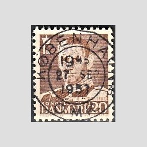 FRIMRKER DANMARK | 1950 - AFA 320 - Fr. IX 20 re brun - Lux Stemplet