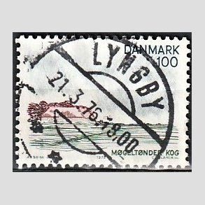 FRIM�RKER DANMARK | 1975 - AFA 599 - S�nderjylland - 100 �re flerfarvet - Pragt Stemplet