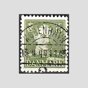 FRIMRKER DANMARK | 1942-44 - AFA 275 - Chr. X 15 re grn - Pragt Stemplet