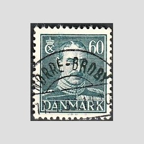 FRIMRKER DANMARK | 1944 - AFA 284 - Chr. X 60 re blgrn - Lux Stemplet