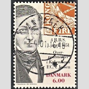 FRIMRKER DANMARK | 2001 - AFA 1278 - Frimrket 150 r - 6,00 Kr. flerfarvet - Pragt Stemplet