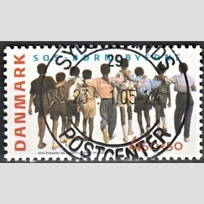 FRIMRKER DANMARK | 2005 - AFA 1416 - SOS-Brnebyerne - 4,50 + 0,50 Kr. flerfarvet - Pragt Stemplet