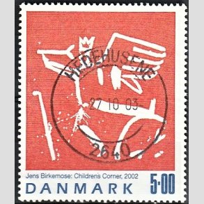 FRIMRKER DANMARK | 2002 - AFA 1330 - Jens Birkmose - 5,00 Kr. flerfarvet - Pragt Stemplet