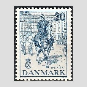 FRIMRKER DANMARK | 1937 - AFA 242 - Chr. X 25 re jubilum 30 re bl - Postfrisk
