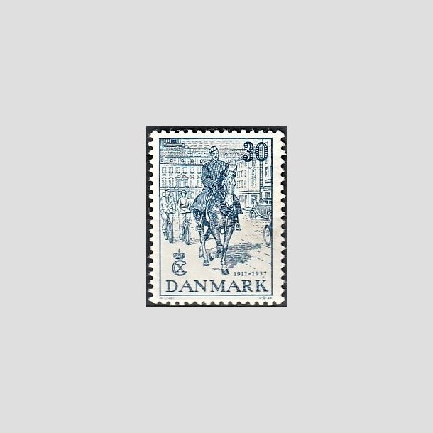 FRIMRKER DANMARK | 1937 - AFA 242 - Chr. X 25 re jubilum 30 re bl - Postfrisk