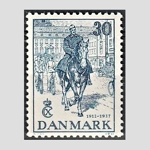 FRIMRKER DANMARK | 1937 - AFA 242 - Chr. X 25 re jubilum 30 re bl - Postfrisk