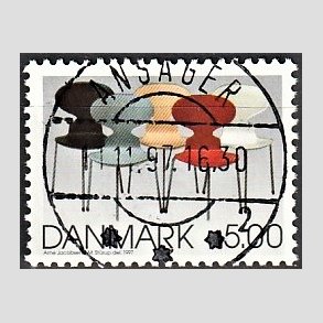 FRIM�RKER DANMARK | 1997 - AFA 1162 - Dansk design - 5,00 Kr. flerfarvet - Pragt Stemplet Ansager
