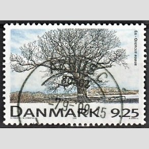 FRIM�RKER DANMARK | 1999 - AFA 1199 - Danske l�vtr�er - 9,25 Kr. flerfarvet - Pragt Stemplet