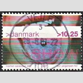 FRIM�RKER DANMARK | 2001 - AFA 1290 - Show - 10,25 Kr. piercing - Pragt Stemplet Vejle