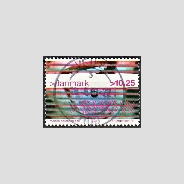 FRIMRKER DANMARK | 2001 - AFA 1290 - Show - 10,25 Kr. piercing - Pragt Stemplet Vejle