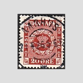 FRIM�RKER DANMARK | 1926 - AFA 155 - Frim�rkets 75 �rs jubil�um 20 �re r�d - Lux Stemplet