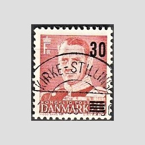 FRIMRKER DANMARK | 1955 - AFA 363 - Provisorier - 30/20 re rd - Pragt Stemplet