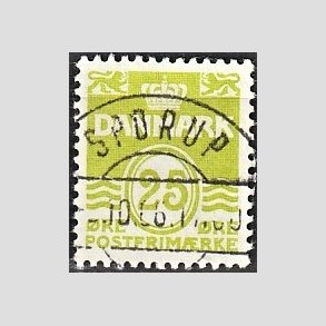 FRIM�RKER DANMARK | 1965 - AFA 430 - B�lgelinie 25 �re lysgr�n - Lux Stemplet