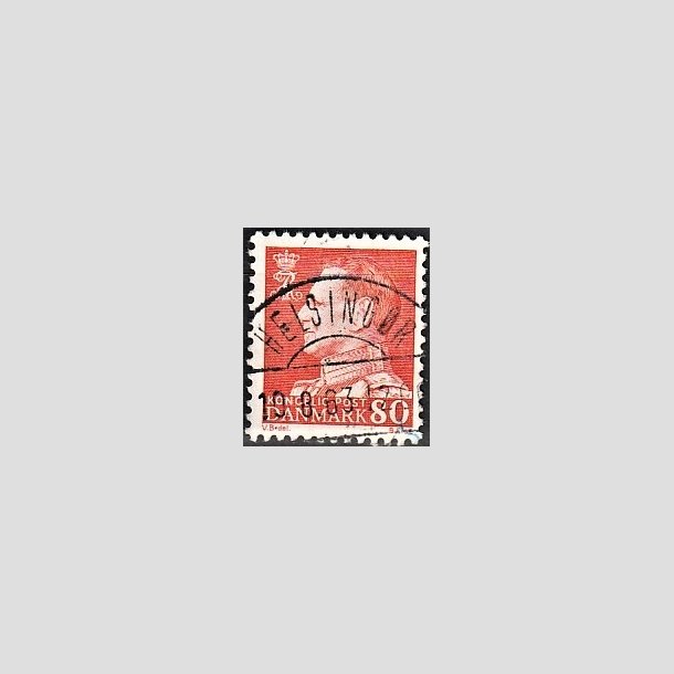 FRIMRKER DANMARK | 1961-62 - AFA 400 - Fr. IX 80 re orangegul - Pragt Stemplet