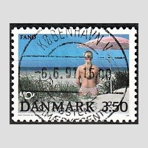 FRIM�RKER DANMARK | 1991 - AFA 993 - Turistm�l - 3,50 Kr. flerfarvet - Pragt Stemplet