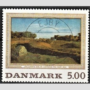 FRIMRKER DANMARK | 1992 - AFA 1032 - Maleriserie 5. - 5,00 Kr. J. Th. Lundbye - Pragt Stemplet